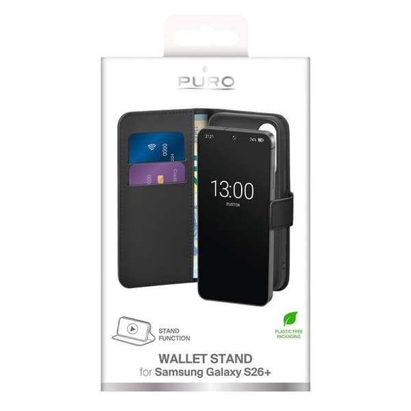 Puro Pungcover til Galaxy S26 Plus Eco-Læder - Sort