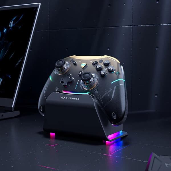 Machenike Trådløs Gaming Controller med Ladestation G5Pro - Sort/Guld
