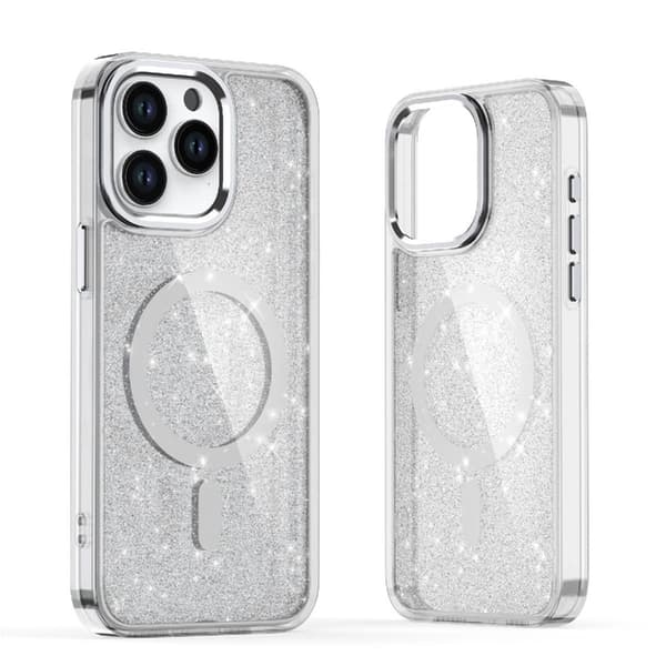 Mobilcover til iPhone 17 Pro Max MagSafe Glitter - Semitransparent