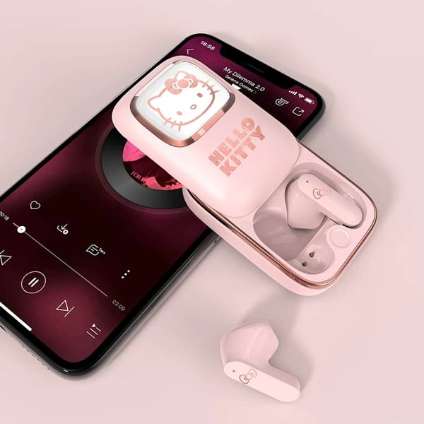 Hello Kitty TWS In-Ear Hovedtelefoner Slide - Lyserød