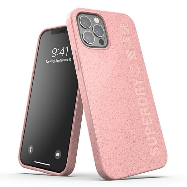 SuperDry Mobilskal till iPhone 12/12 Pro MagSafe Snap Compostable - Rosa