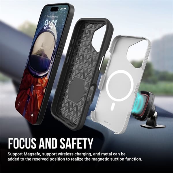 Mobilskal till iPhone 17 MagSafe Protective TPU+PC - Silver
