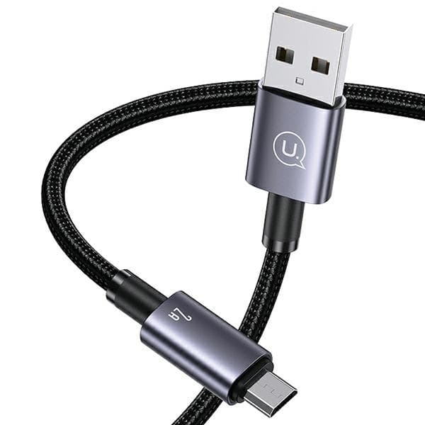 USAMS Kabel USB-microUSB 2A 1.2m stål SJ668USB01