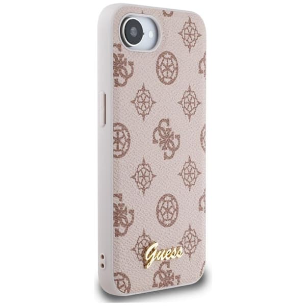 Guess Mobilskal till iPhone 16e MagSafe Peony Script Logo - Brun