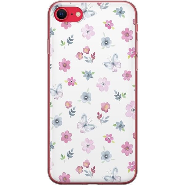 Taske til Apple iPhone 7 med blomster og sommerfugle
