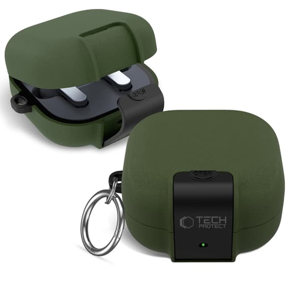 Tech-Protect Cover Til Galaxy Buds 4/4 Pro Slim Hook - Olivengrøn