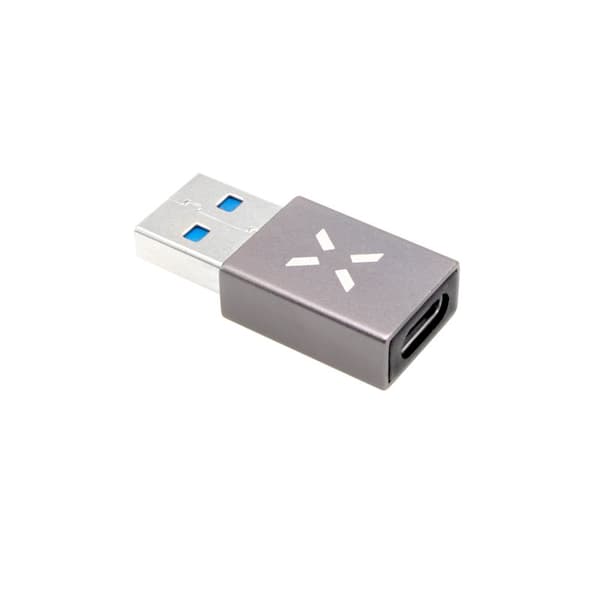 FIXED LINK USB-A Han til USB-C Hun adapter Grå