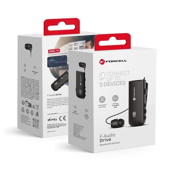 Forcell Trådløs In-Ear Øretelefondrev - Sort