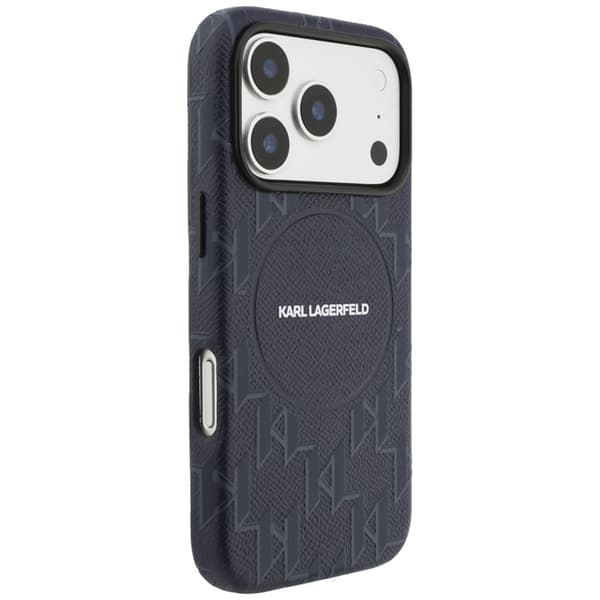Karl Lagerfeld Mobilskal För iPhone 17 Pro Monogram logo - Blå