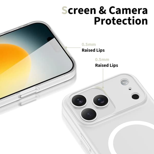 Tech-Protect telefontaske til iPhone 17 Pro Magsafe Slim - Mat hvid