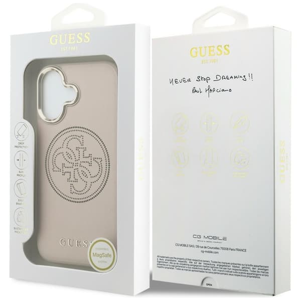 Guess Mobilskal För iPhone 17 MagSafe Perforated 4G - Rosa