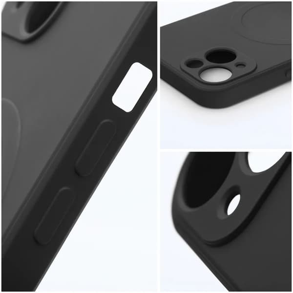 iPhone 17 Pro Magsafe silikonikuori - Musta