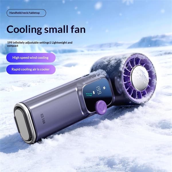 Håndholdt Ventilator JF166 4000mAH Foldbar - Grå