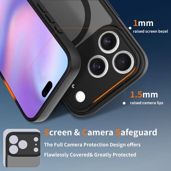Tech-Protect Matkapuhelimen kuori iPhone 18 Pro Max/17 Pro Max MagSafe - Musta