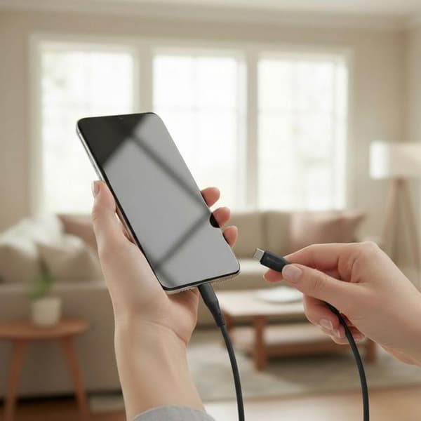 FORCELL USB-A til USB-C 66W Kabel 3A 1m QC4.0 Silikone C342 - Sort