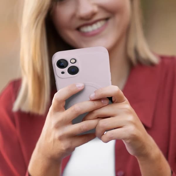 Mobilskal till iPhone 16e Magsafe Silikon - Rosa