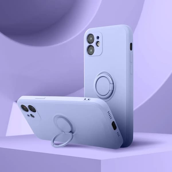 Mobilskal till iPhone 17 Silikon Ring - Lila