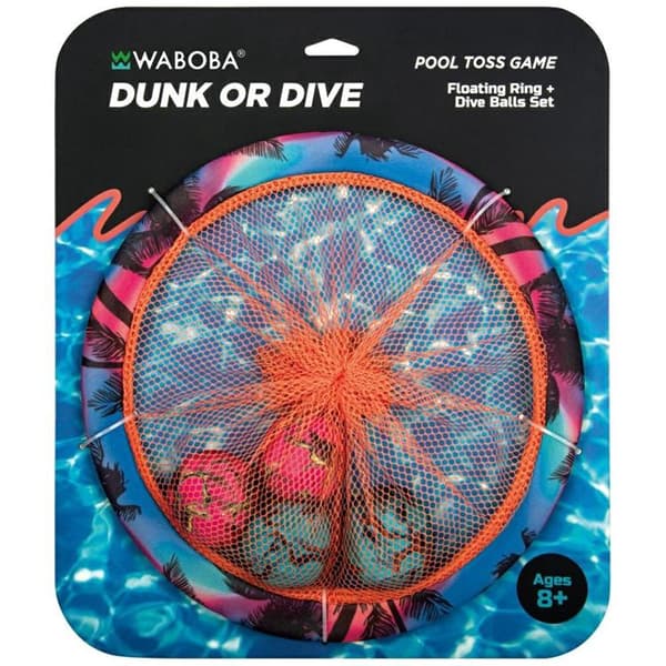 Waboba Dunk or Dive Vattenlek 4 Bollar + Korg