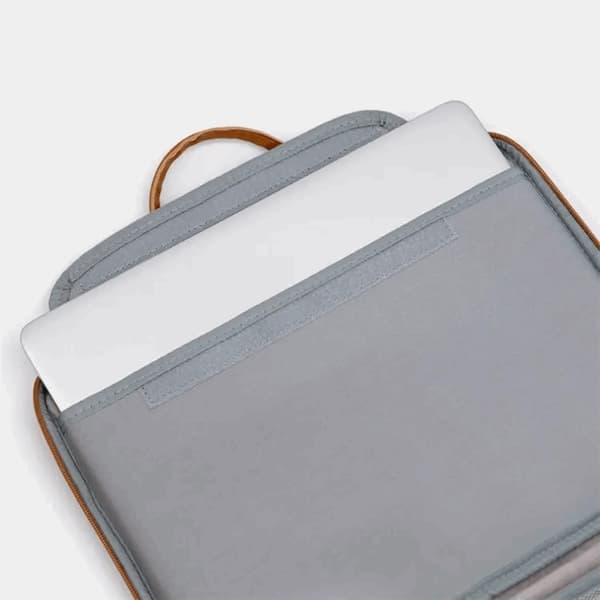 Baona Computertaske 14\" Læder - Grå/Brun