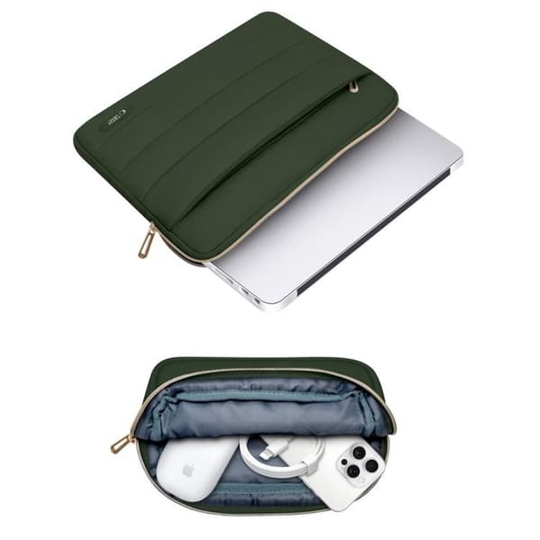 Tech-Protect Laptop 15-16" taske til bærbar computer Puffy - Armygrøn