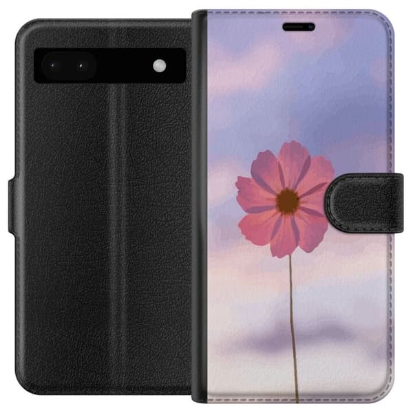 Plånboksfodral till Google Pixel 6a med Rosa blomma