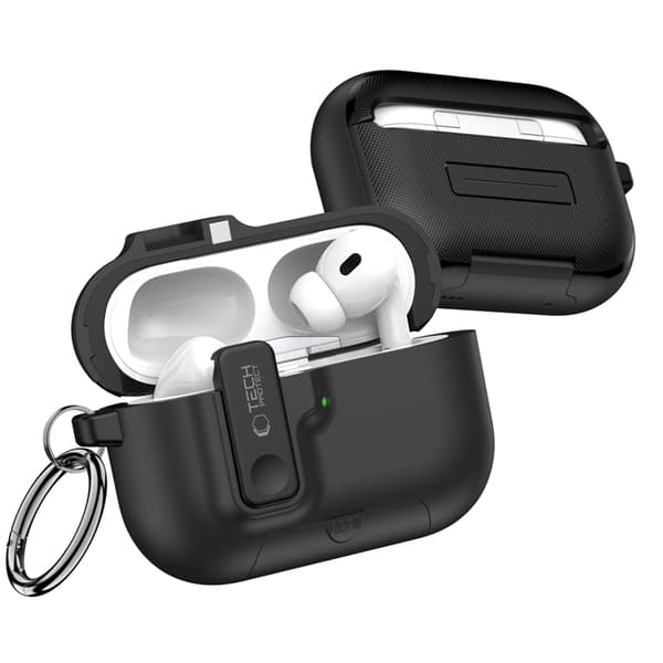 Tech-Protect Apple Airpods Pro 3 Kuori Slim Hook - Musta