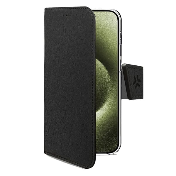 Celly iPhone 17 Pung Etui Wally Læder - Sort