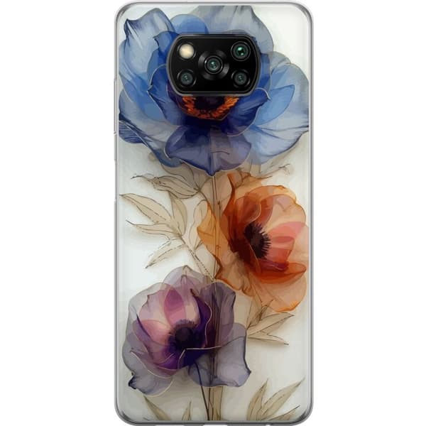 Mobilskal till Xiaomi Poco X3 NFC med Silkesblommor