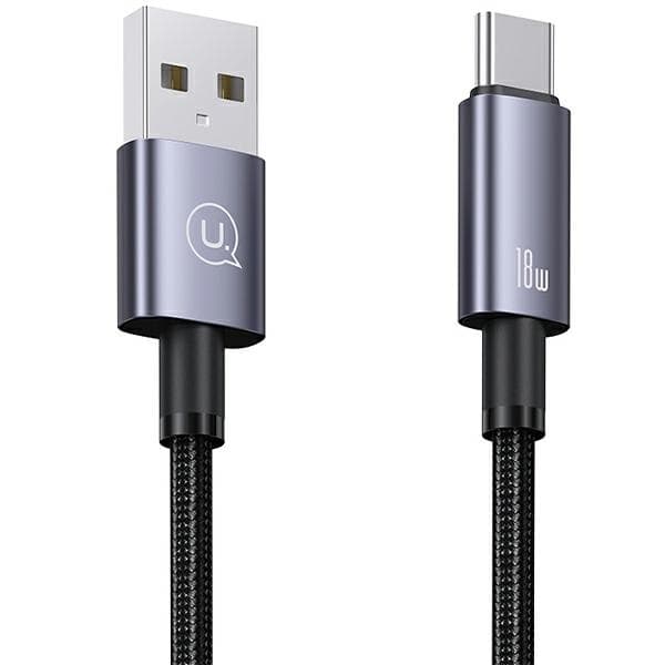 USAMS Kabel USB — USB-C 3A 1.2m (US-SJ663) - Stålgrå