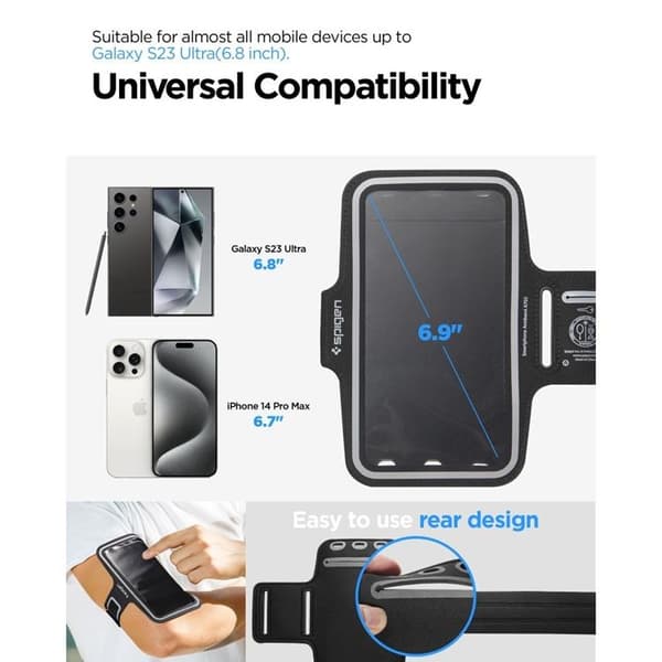 Spigen Käsivarsikotelo Dynamic Shield A703 - Musta