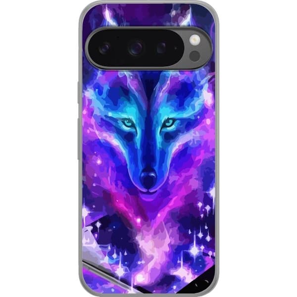 Telefontaske til Google Pixel 9 Pro XL med Neon Wolf