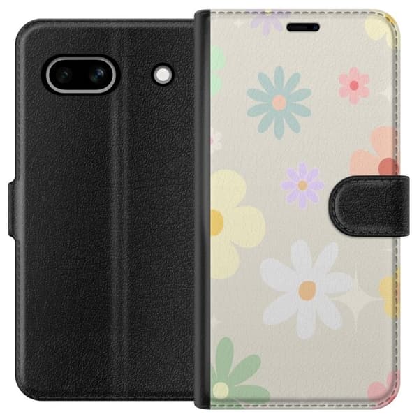 Plånboksfodral till Google Pixel 7a med fejdande blommor