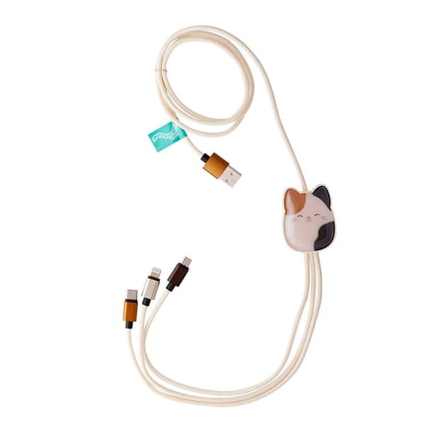 SQUISH-latauskaapeli 1,2 m Cam 3in1 USB-C/Micro/Lightning