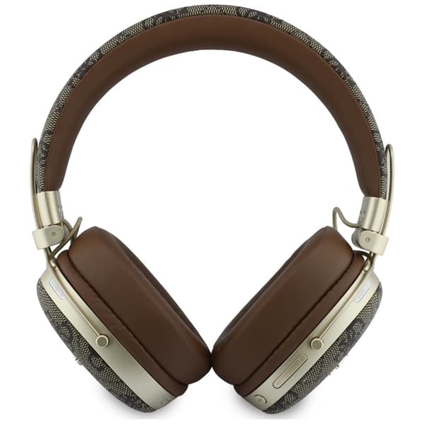 Guess On-Ear Hörlurar Bluetooth ENC Metal 4G Script Logo - Brun