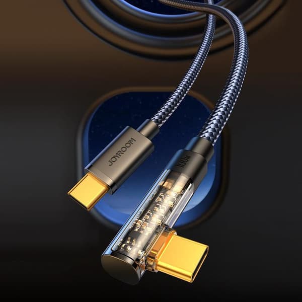 Joyroom Vinklet USB-C til USB-C Kabel 100W 1.2m - Sort