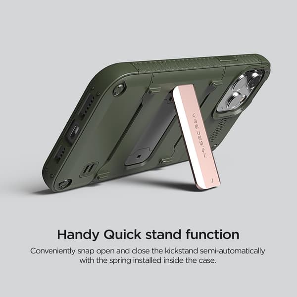 VRS DESIGN Damda QuickStand Skal iPhone 12 Mini - Bronze Grön