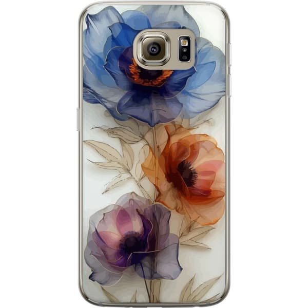 Taske til Samsung Galaxy S6 med silkeblomster