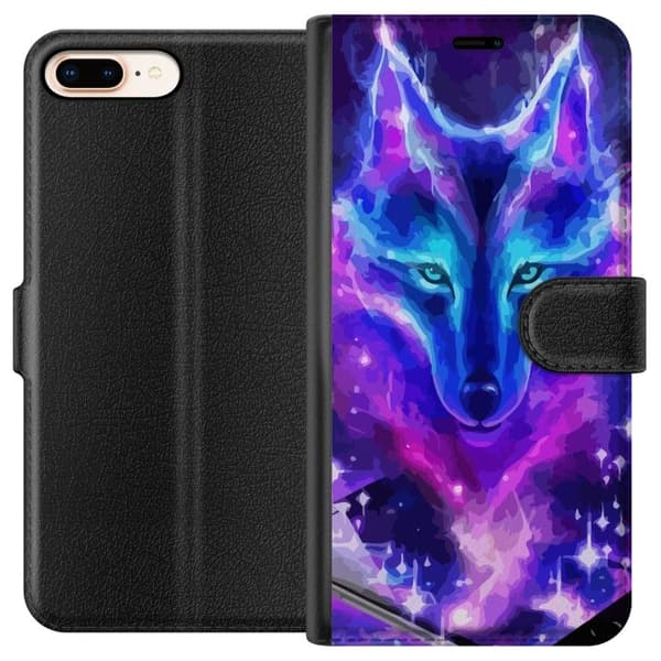 Pung Taske til Apple iPhone 8 Plus med Neon Wolf