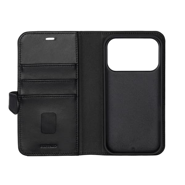 BUFFALO iPhone 17 Pro Pung Taske MagSafe 2-i-1 3 Kort - Sort