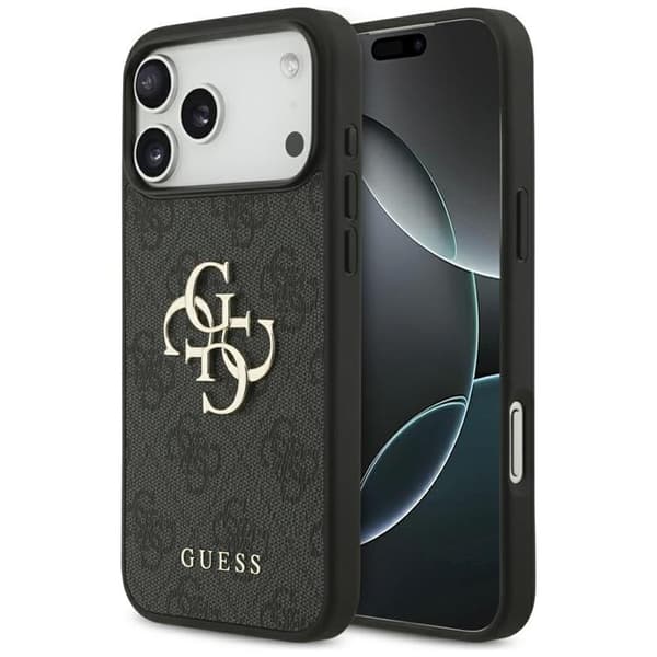 Guess Telefontaske til iPhone 17 Pro Max 4G Stort Logo - Sort