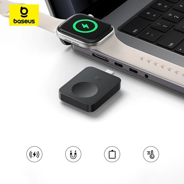 Baseus MagSafe Trådløs Oplader til Apple Watch 2.5W - Sort
