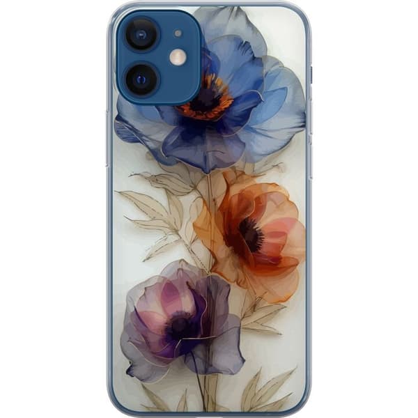 Taske til Apple iPhone 12 med silkeblomster