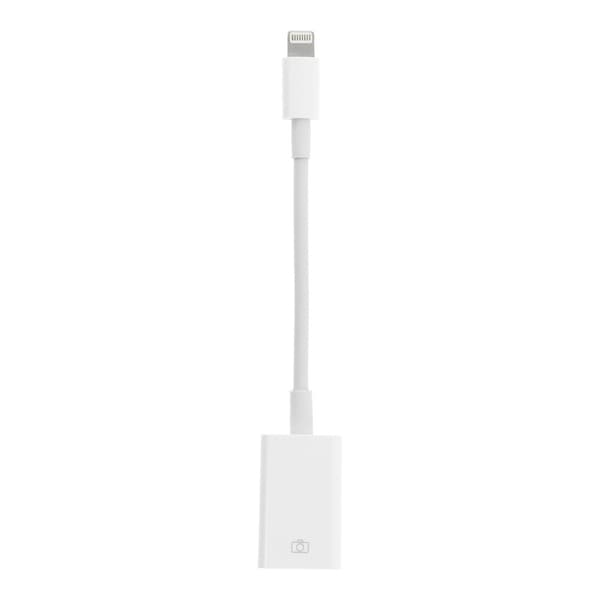 Adapter OTG til USB-A - iPhone Lightning 8-pin hvid