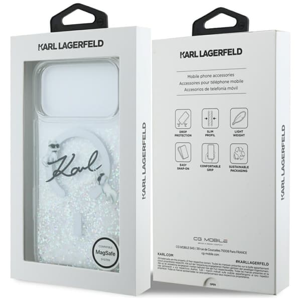 Karl Lagerfeld Mobilskal till iPhone 18 Pro Max/17 Pro Max MagSafe Glitter