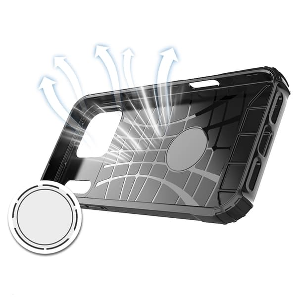 Telefontaske til iPhone 17 Pro Max Hybrid Armor - Sort