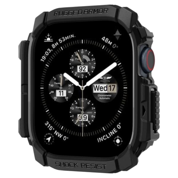 Spigen Apple Watch 10 (46mm) Etui Rugged Armor - Mat Sort