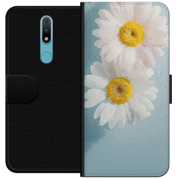 Plånboksfodral till Nokia 2.4 med Sommarblommor