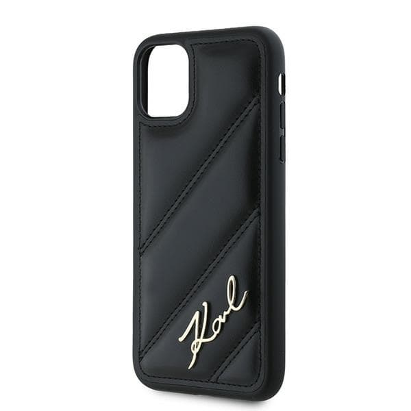 Karl Lagerfeld iPhone 11/XR Taske MagSafe Quiltet Script Sort