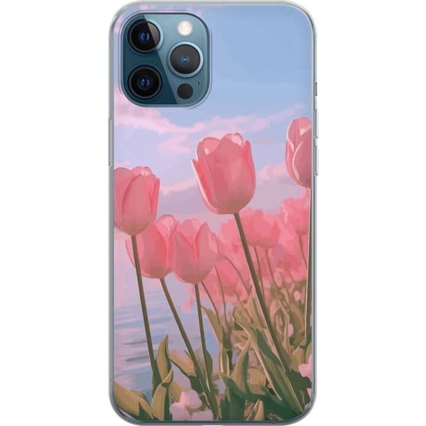 Mobilskal till Apple iPhone 12 Pro med Rosa Tulpaner