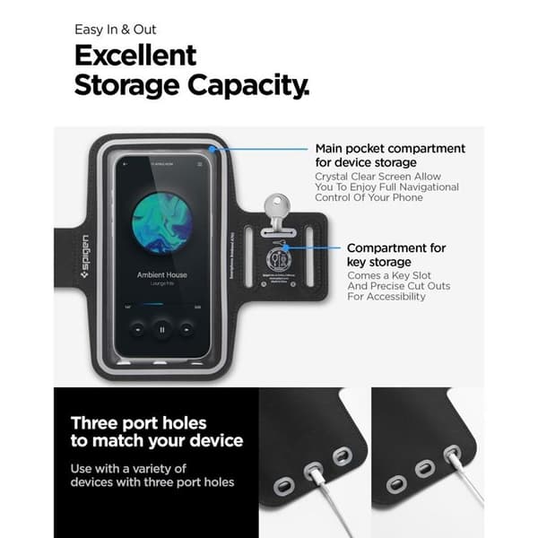 Spigen Käsivarsikotelo Dynamic Shield A703 - Musta